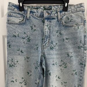 Wild Fable 90's Relaxed Straight Leg Floral Jeans - Size 12